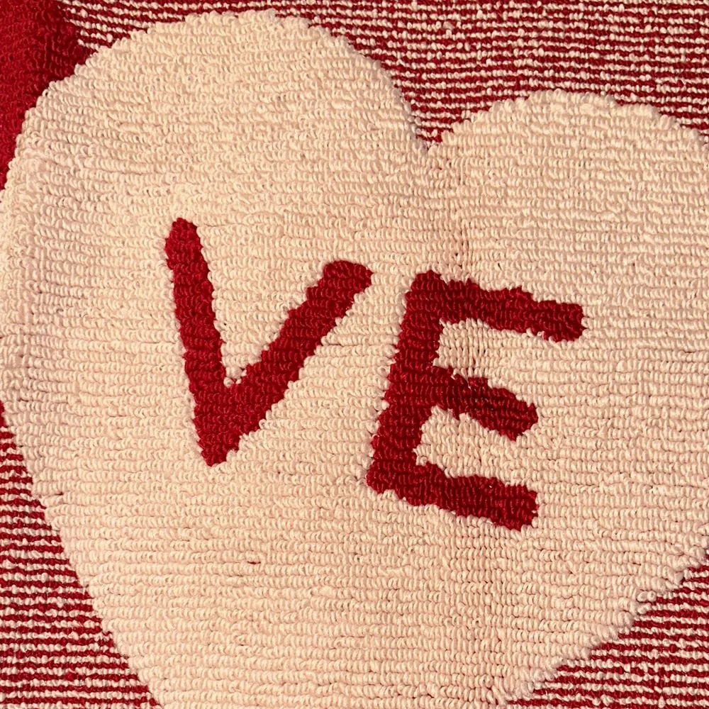 Juicy Couture Red and Cream Love Heart Door Mat